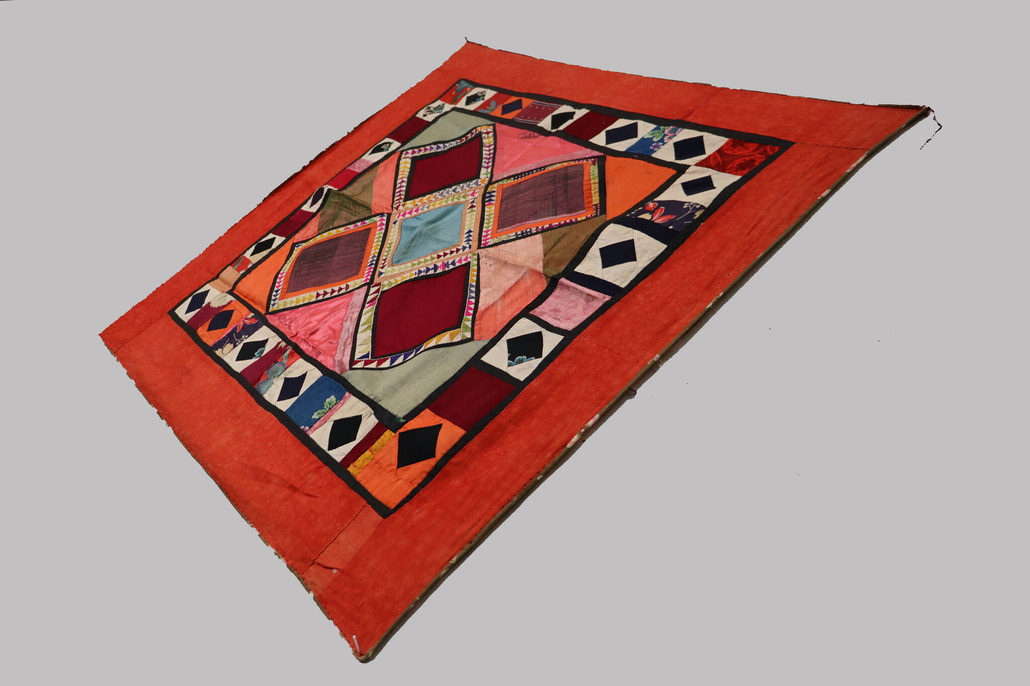 Antique Uzbek tribal silk Hand Sewn Embroidered Lakai Patchwork No: US - 1