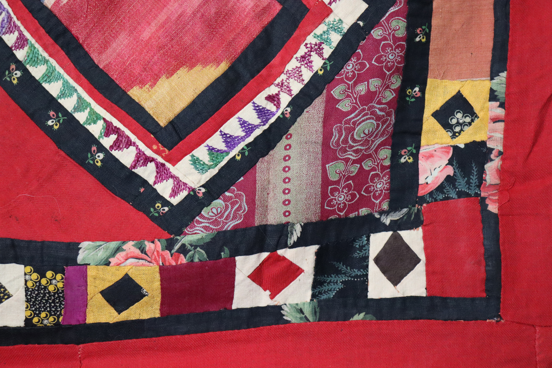 Antik Reich bestickte Lakai Stickerei Patchwork Wandbehang   Nr: US- 3