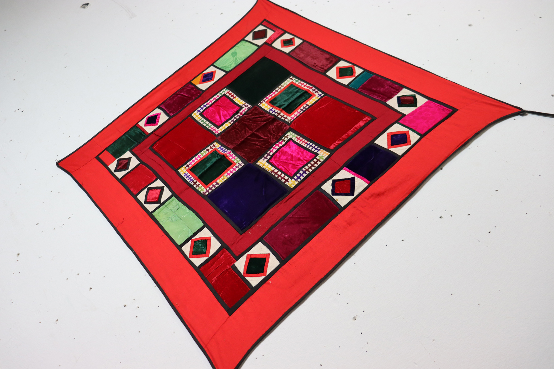 Antique Uzbek tribal silk Hand Sewn Embroidered Lakai Patchwork No: US - 5