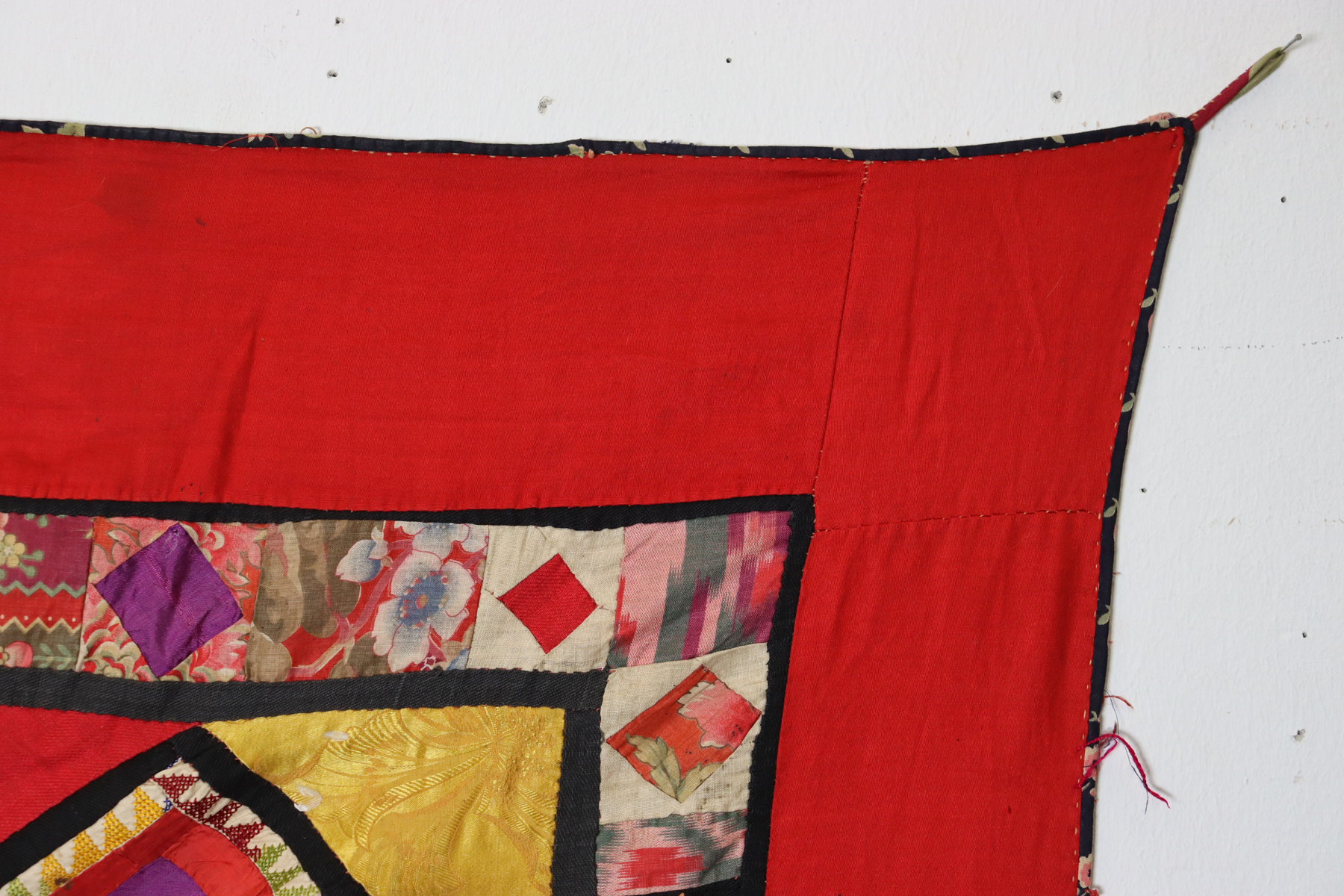 Antik Reich bestickte Lakai Stickerei Patchwork Wandbehang   Nr: US-6