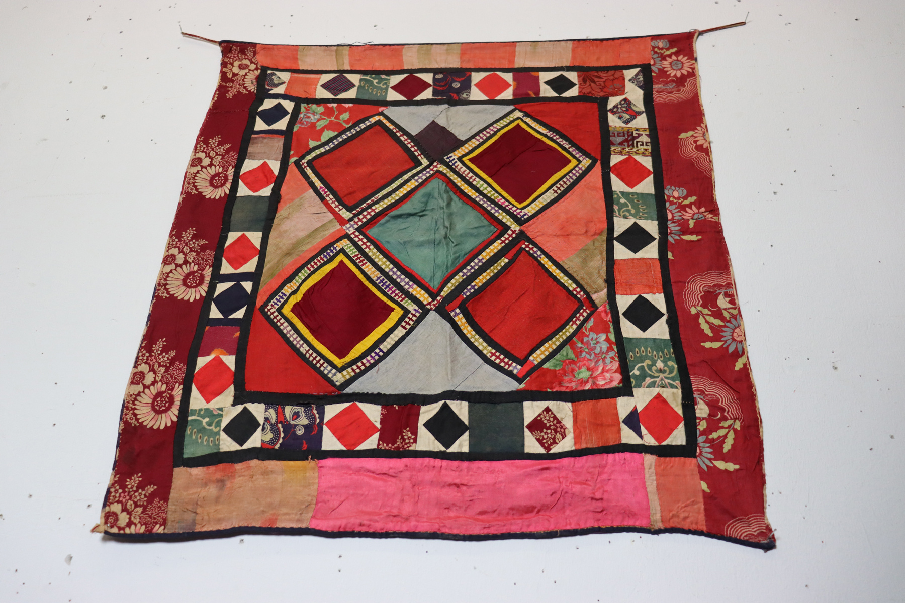 Antique Uzbek tribal silk Hand Sewn Embroidered Lakai Patchwork No: US - 7