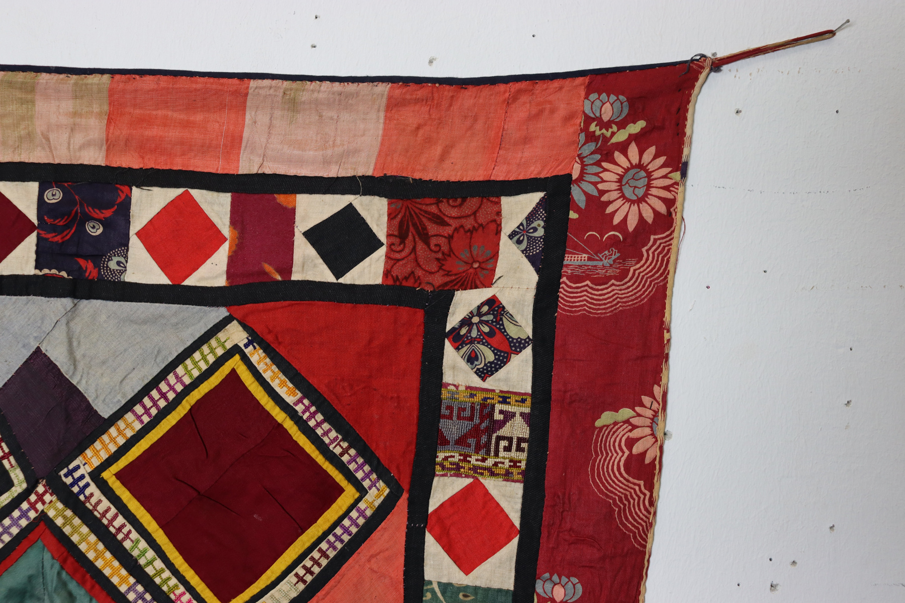 Antik Reich bestickte Lakai Stickerei Patchwork Wandbehang   Nr: US- 7