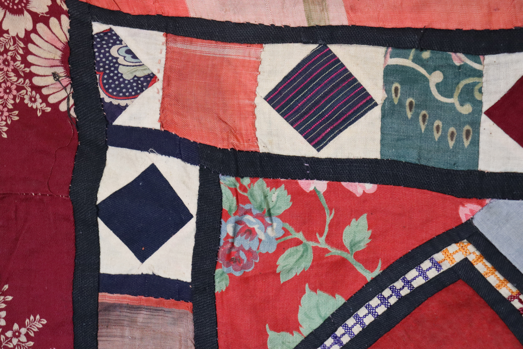 Antik Reich bestickte Lakai Stickerei Patchwork Wandbehang   Nr: US- 7