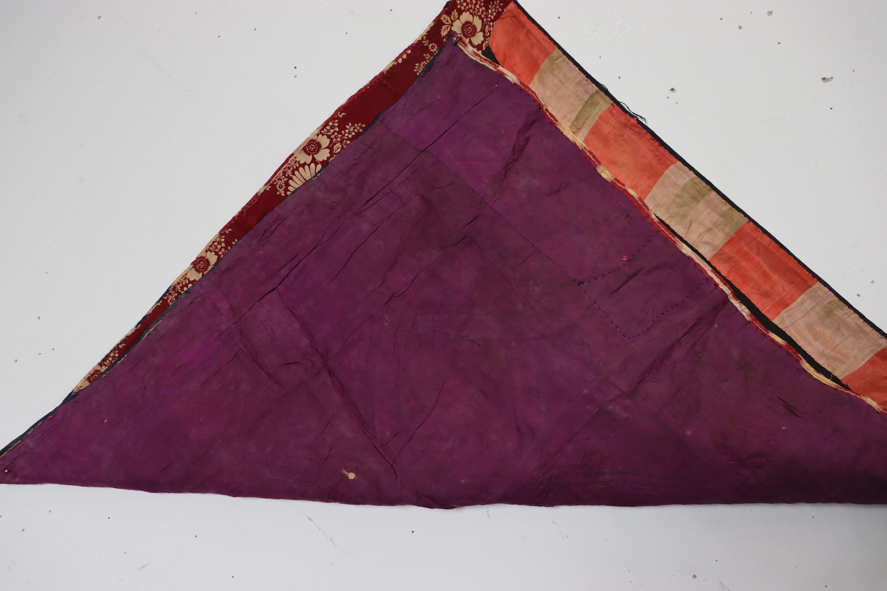 Antique Uzbek tribal silk Hand Sewn Embroidered Lakai Patchwork No: US - 7