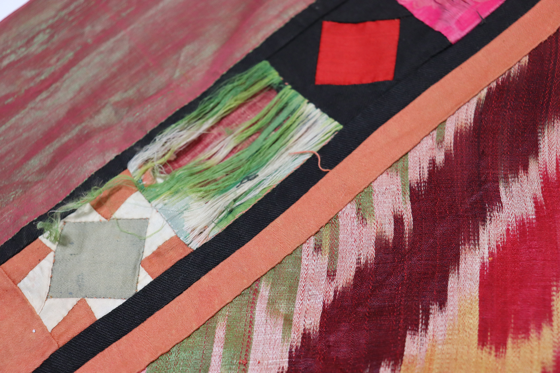 Antik Reich bestickte Lakai Stickerei Patchwork Wandbehang   Nr: US- 8