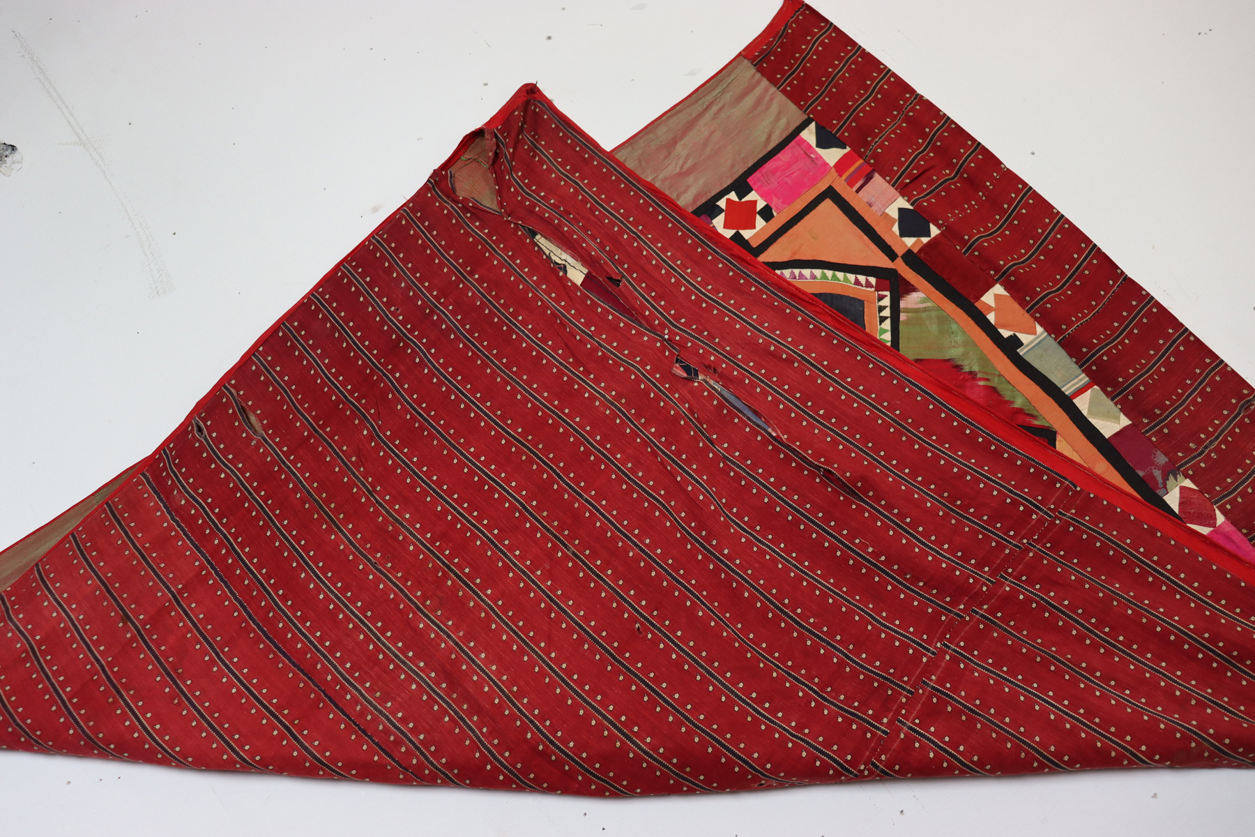 Antik Reich bestickte Lakai Stickerei Patchwork Wandbehang   Nr: US- 8