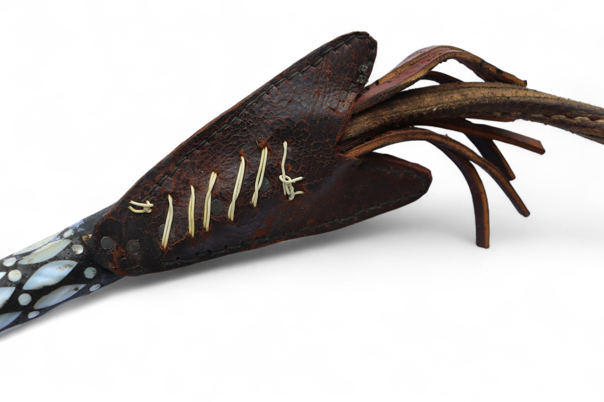 Afghan hors whip for Buzkashi from the 1960s-70s. - A