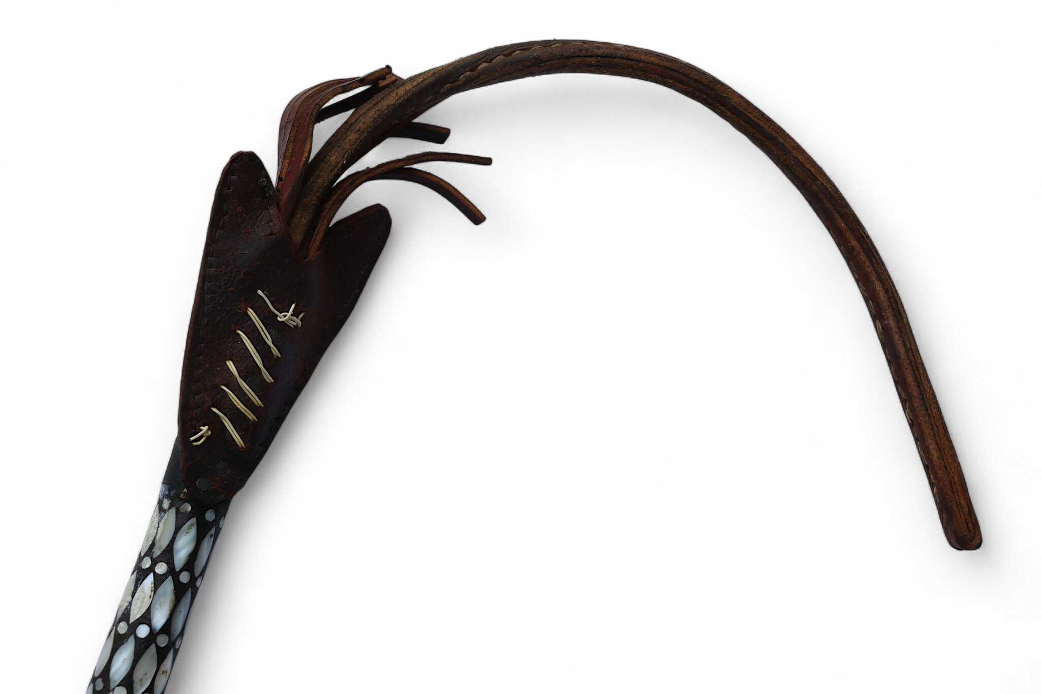 Afghan hors whip for Buzkashi from the 1960s-70s. - A