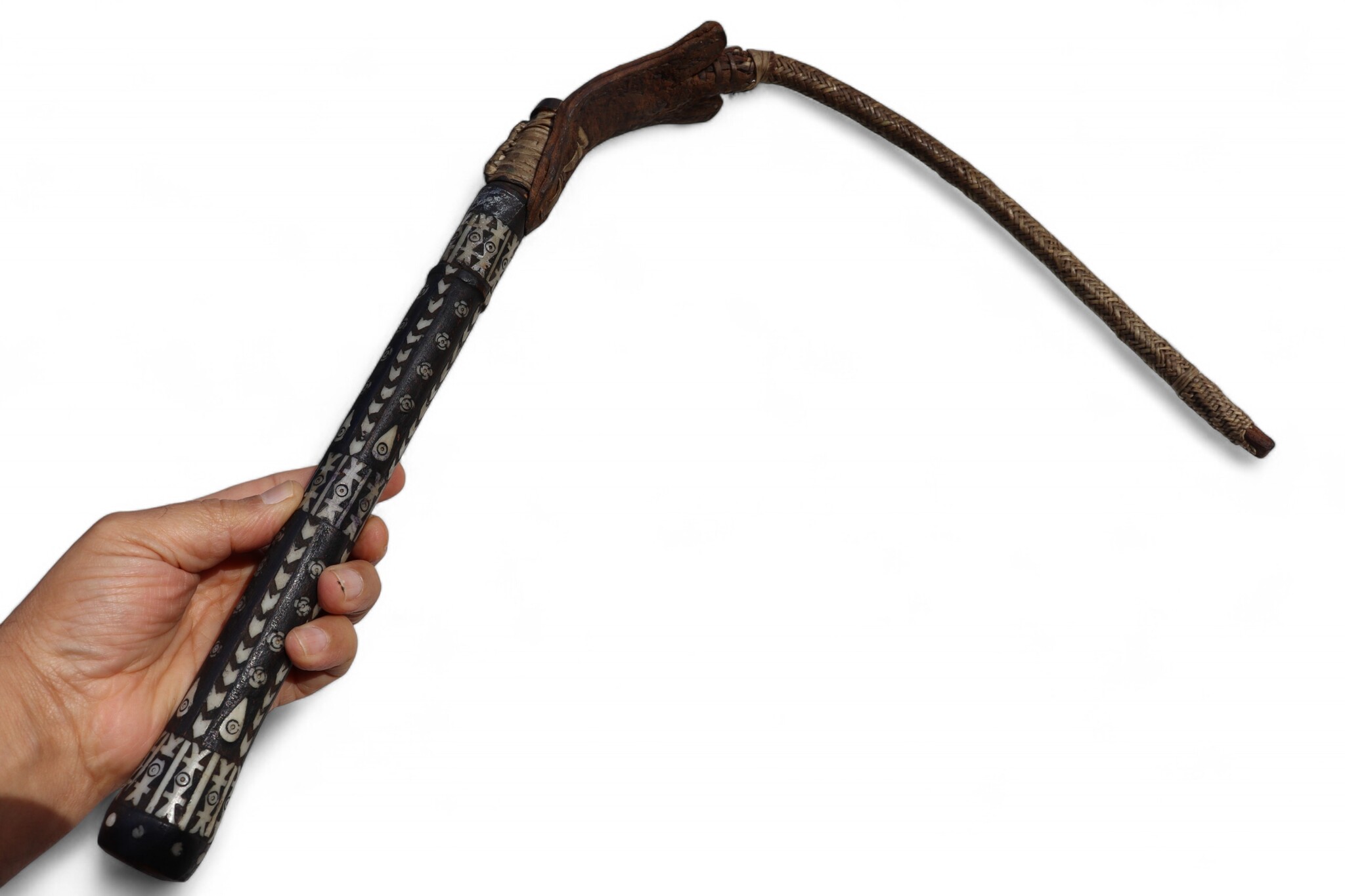 Afghan hors whip for Buzkashi from the 1960s-70s. - B