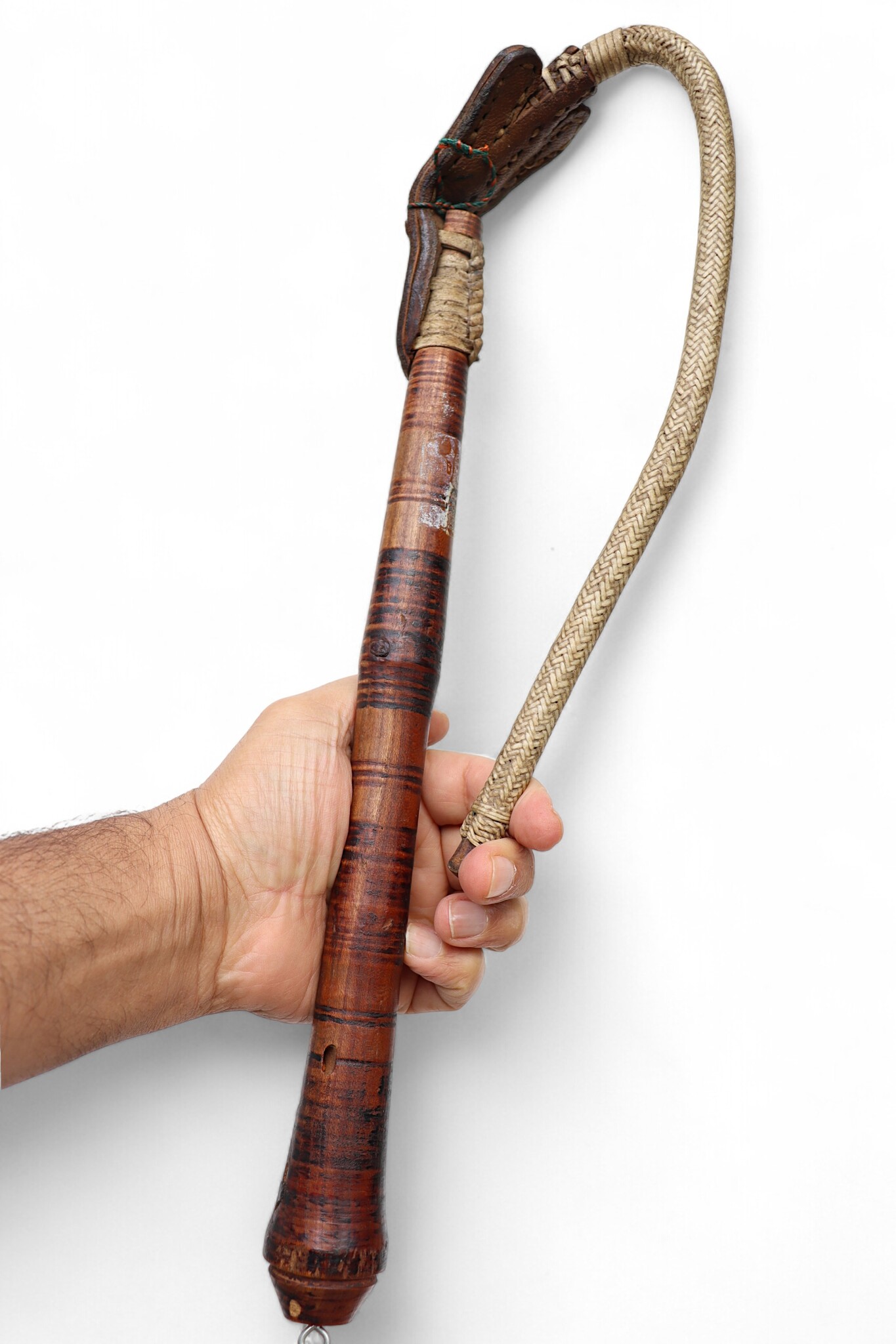 Afghan hors whip for Buzkashi from the 1960s-70s. - D
