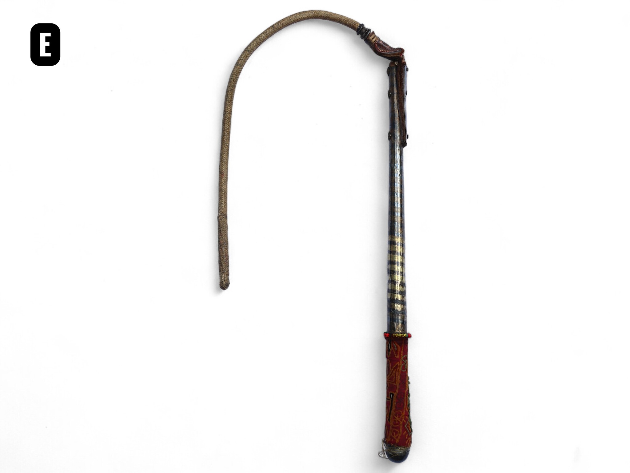 Afghan hors whip for Buzkashi from the 1960s-70s. - E