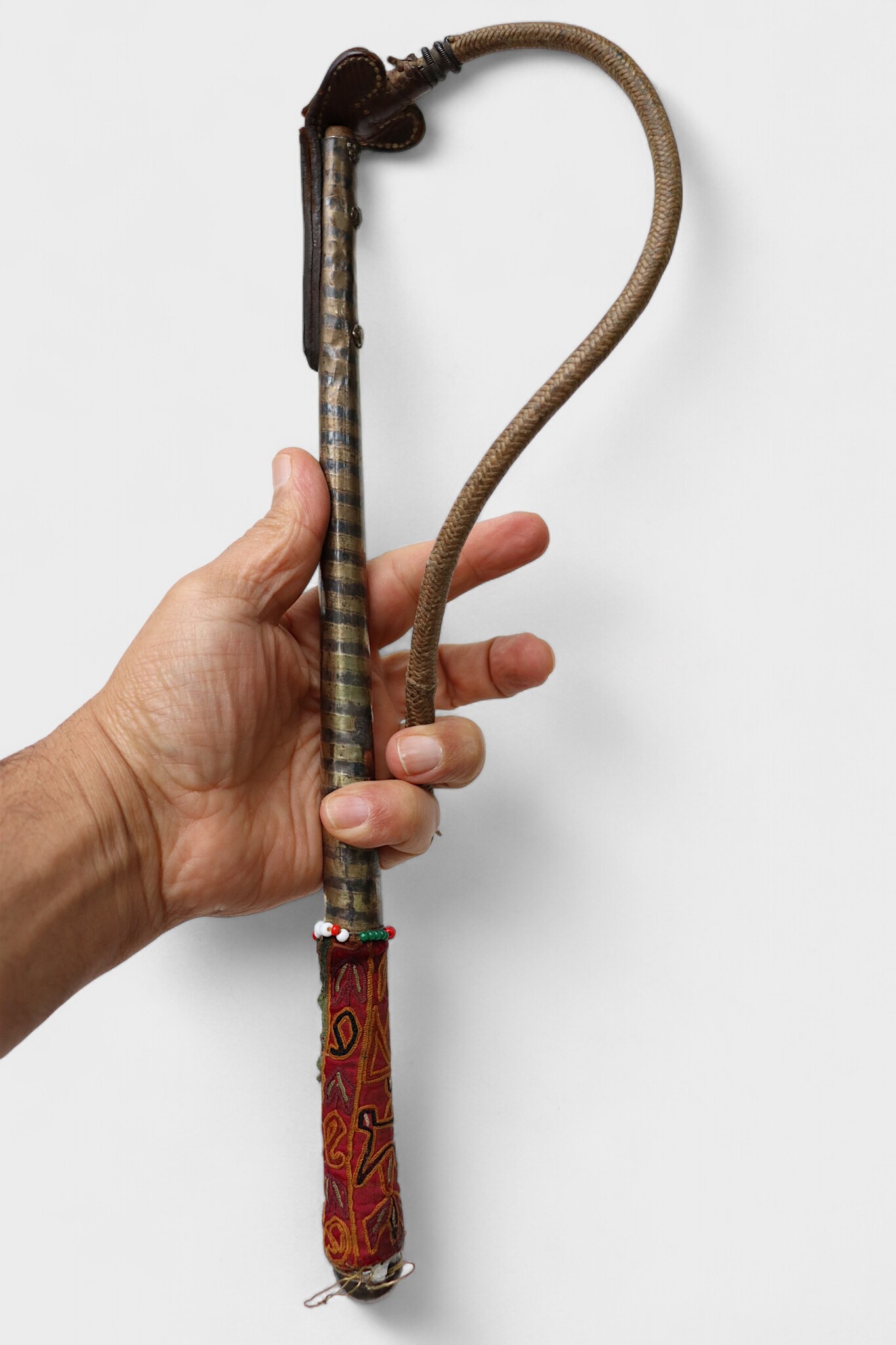 Afghan hors whip for Buzkashi from the 1960s-70s. - E