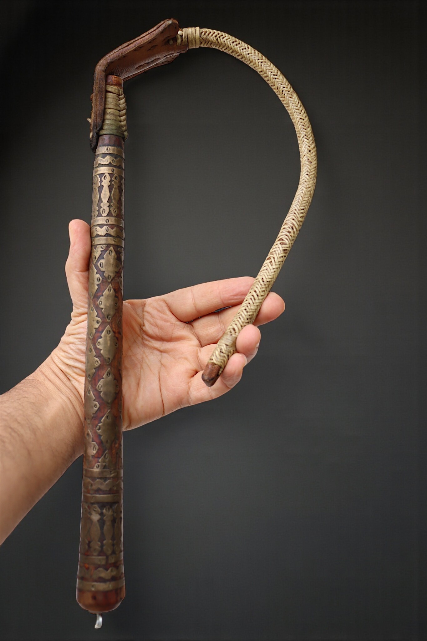 Afghan hors whip for Buzkashi from the 1960s-70s. - F