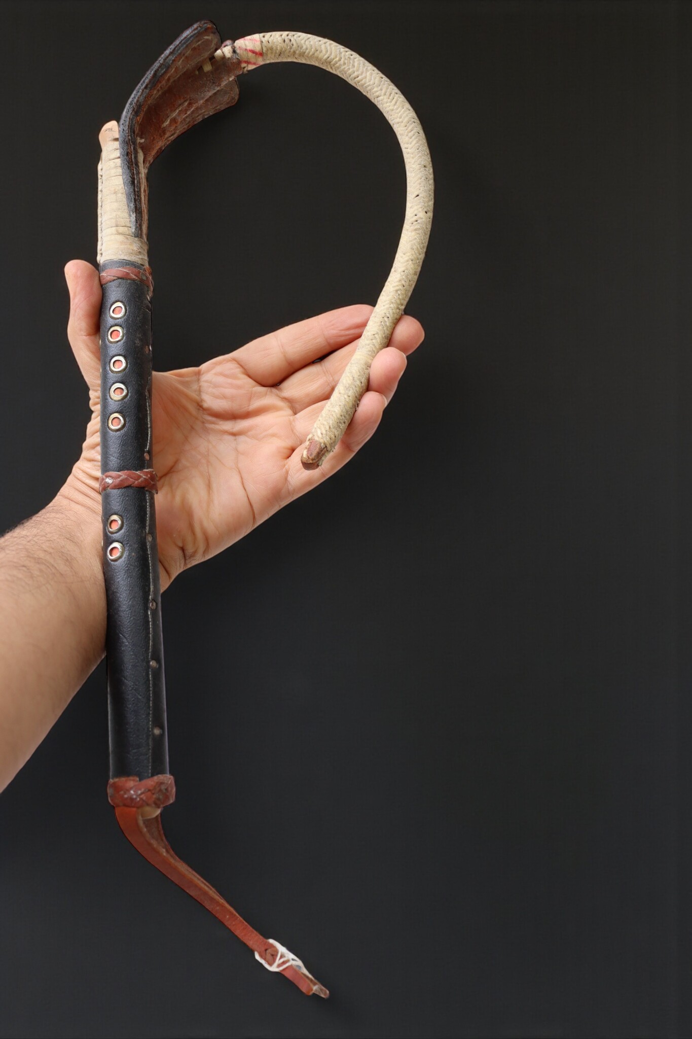 Afghan hors whip for Buzkashi from the 1960s-70s. - G