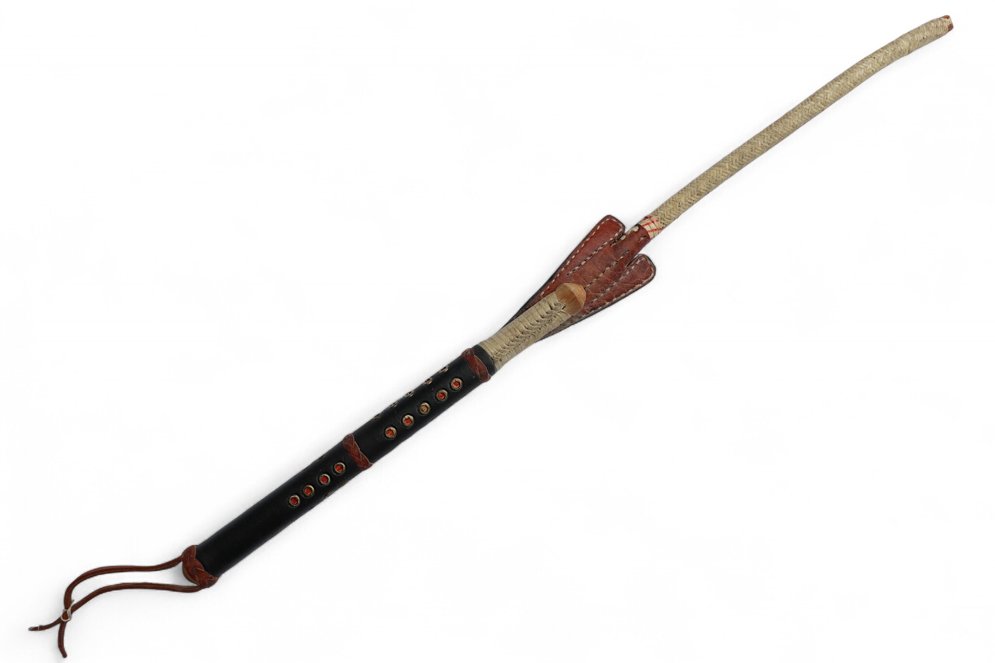 Afghan hors whip for Buzkashi from the 1960s-70s. - G