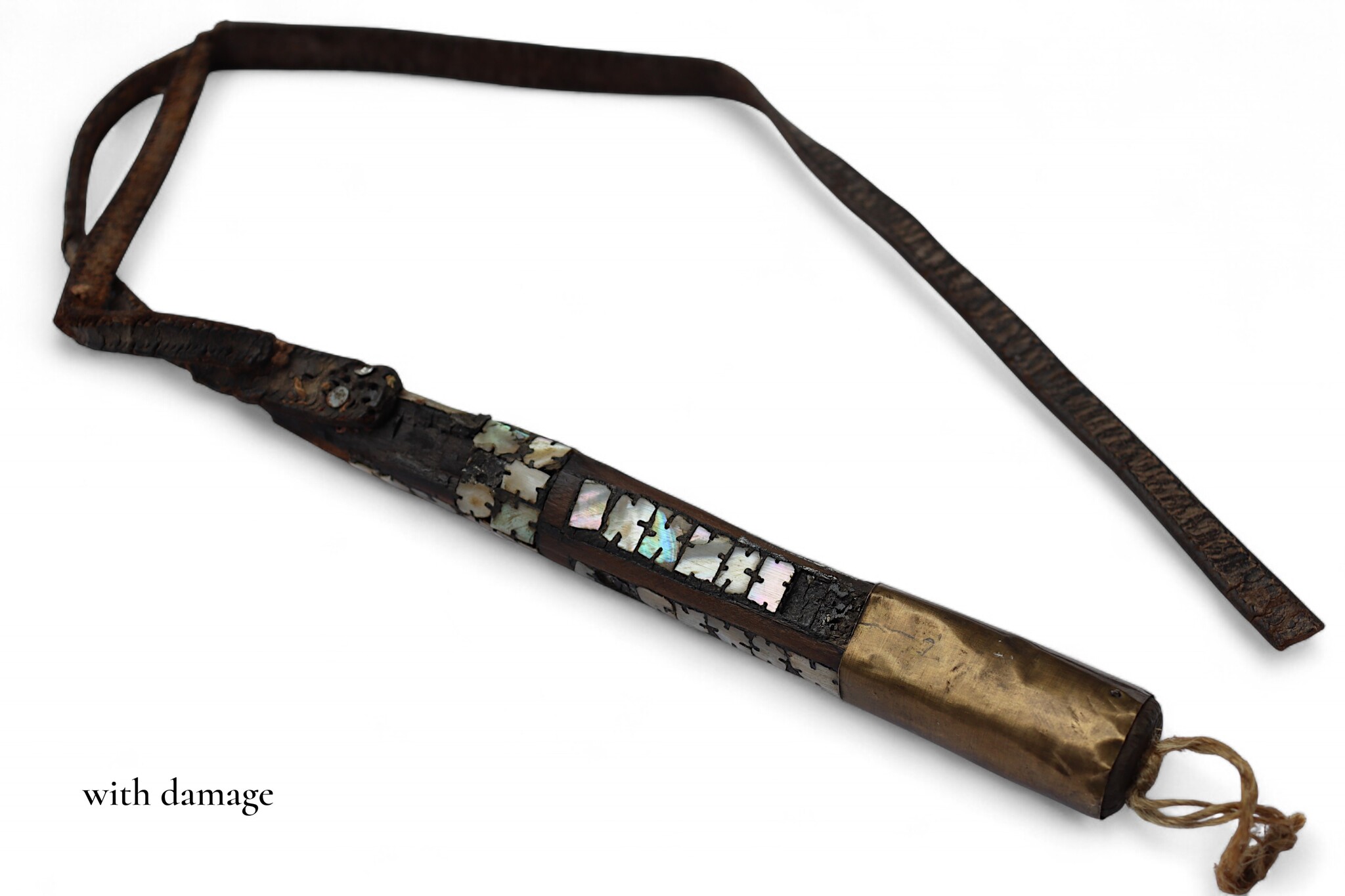 Afghan hors whip for Buzkashi from the 1960s-70s. (with damage) -H