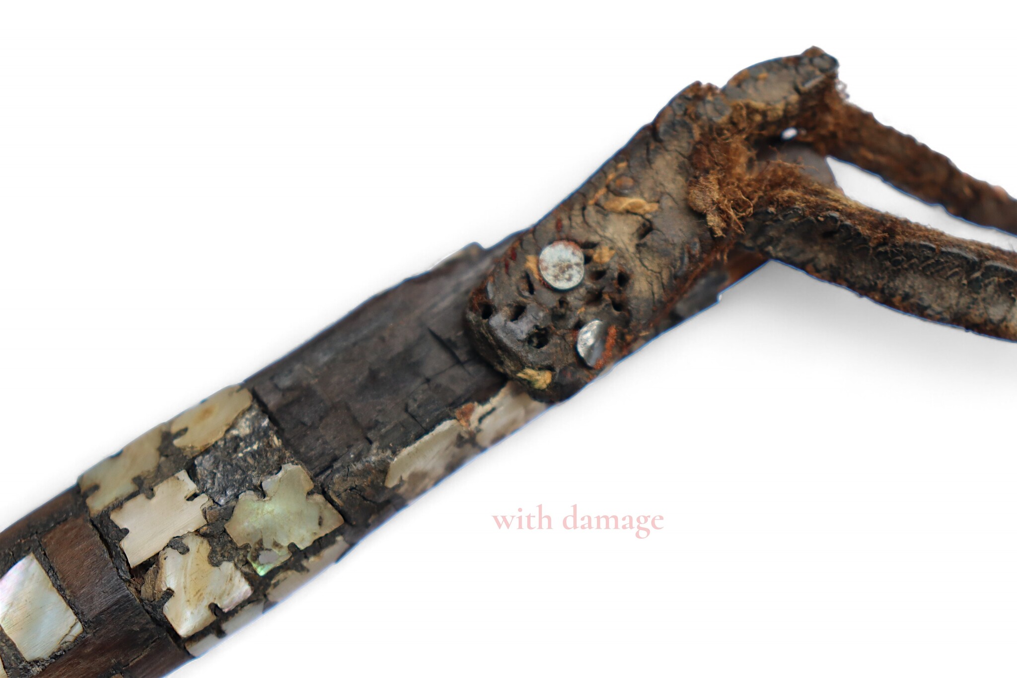 Afghan hors whip for Buzkashi from the 1960s-70s. (with damage) -H