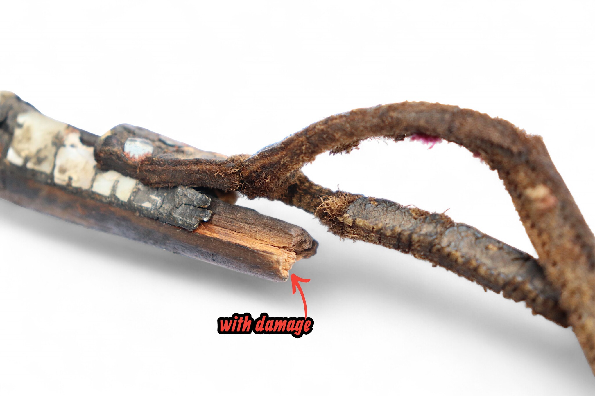 Afghan hors whip for Buzkashi from the 1960s-70s. (with damage) -H