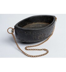 Antique wooden Kashkul Kashkool Begging Bowl Sufi Dervash  No:3