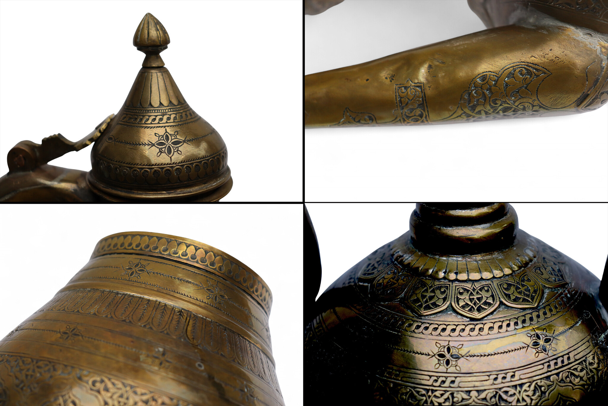 Antik orient Messing Teekanne Kanne um 19 J.h.Bukhara teapot Nr:HH25/2