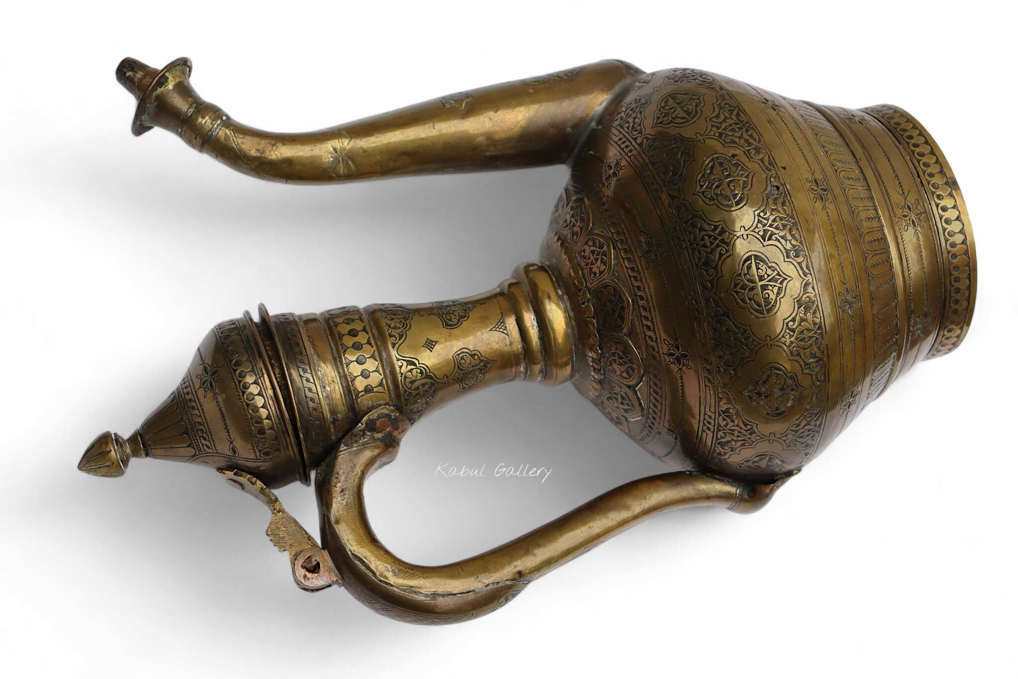 Antique Central Asian Brass Teapot Ewer 19th century Bukhara - Samarkand No:HH25/2