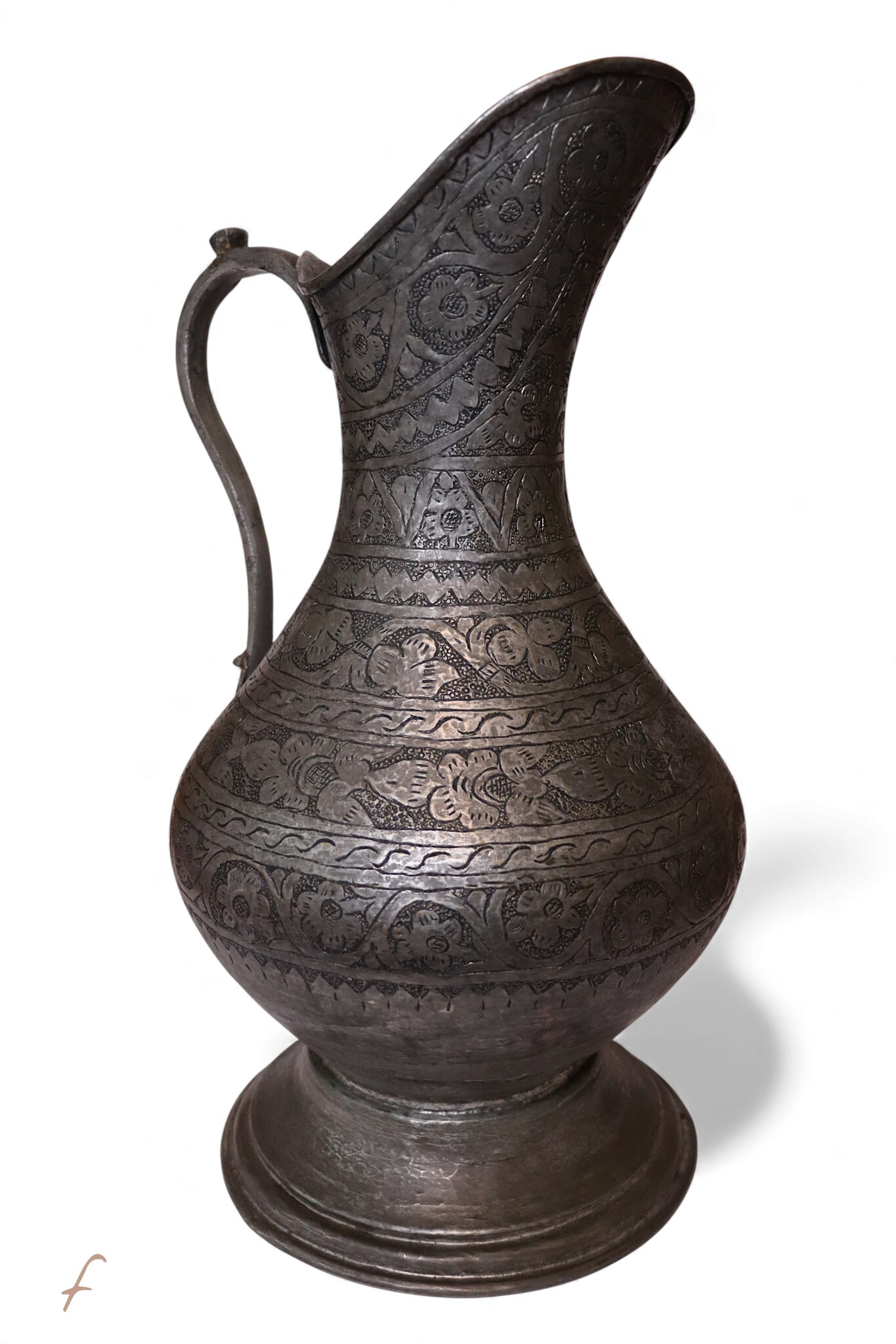 Antique Islamic Tinned Copper Pitcher Middle Eastern Persian Antique 19th Century Ewer water jug Ewer 19th century Bukhara - Samarkand 25 - F