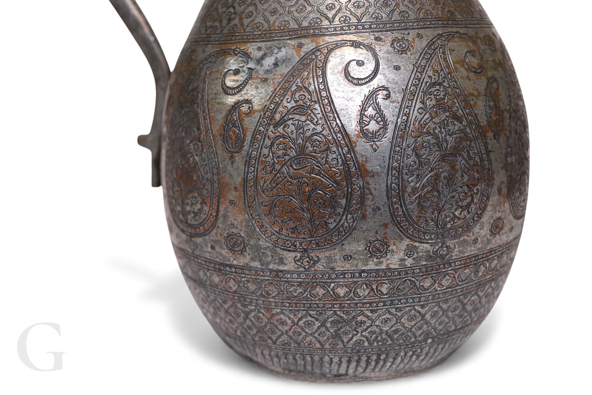 Antique Islamic Tinned Copper Pitcher Middle Eastern Persian Antique 19th Century Ewer water jug Ewer 19th century Bukhara - Samarkand 25 - G