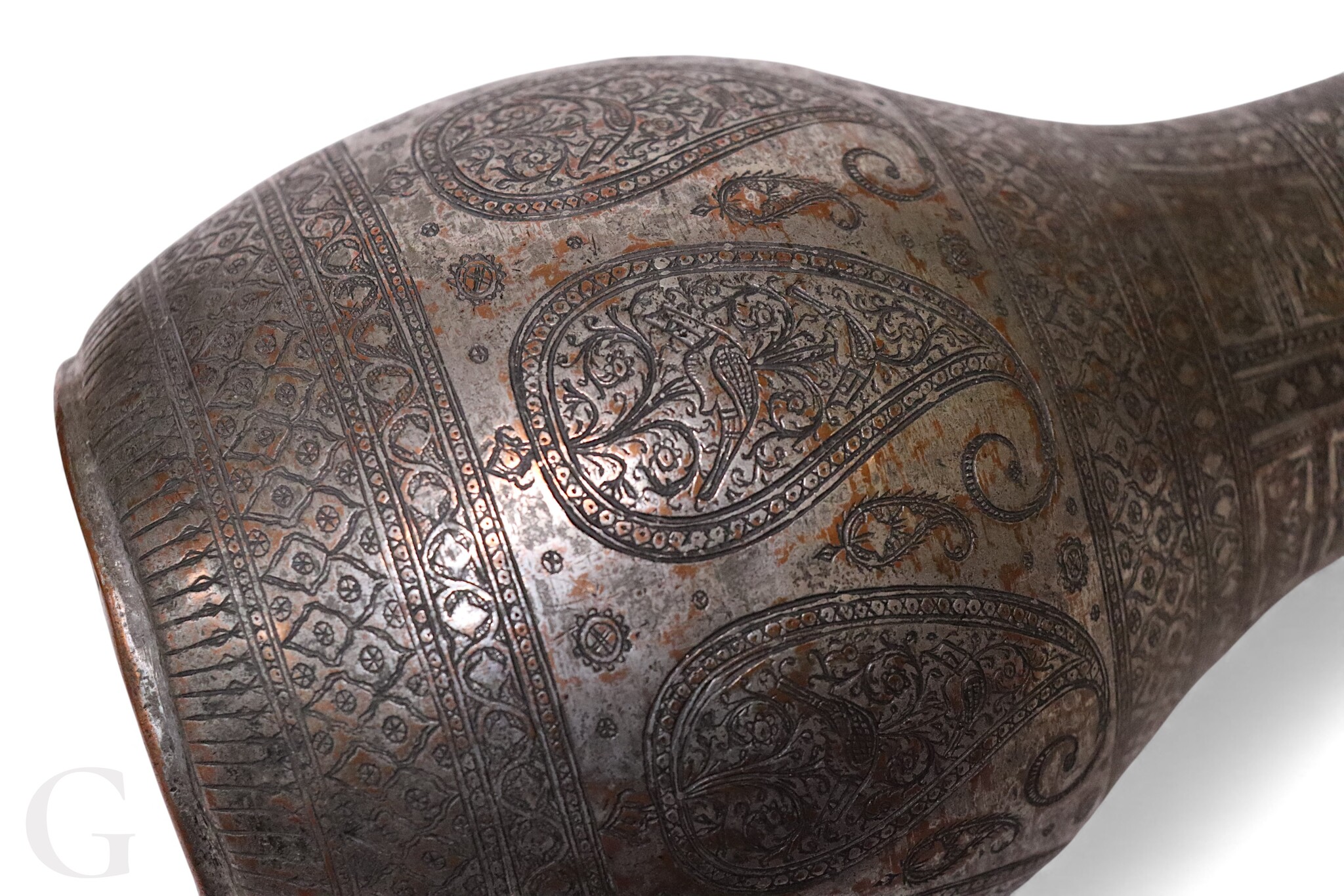 Antique Islamic Tinned Copper Pitcher Middle Eastern Persian Antique 19th Century Ewer water jug Ewer 19th century Bukhara - Samarkand 25 - G