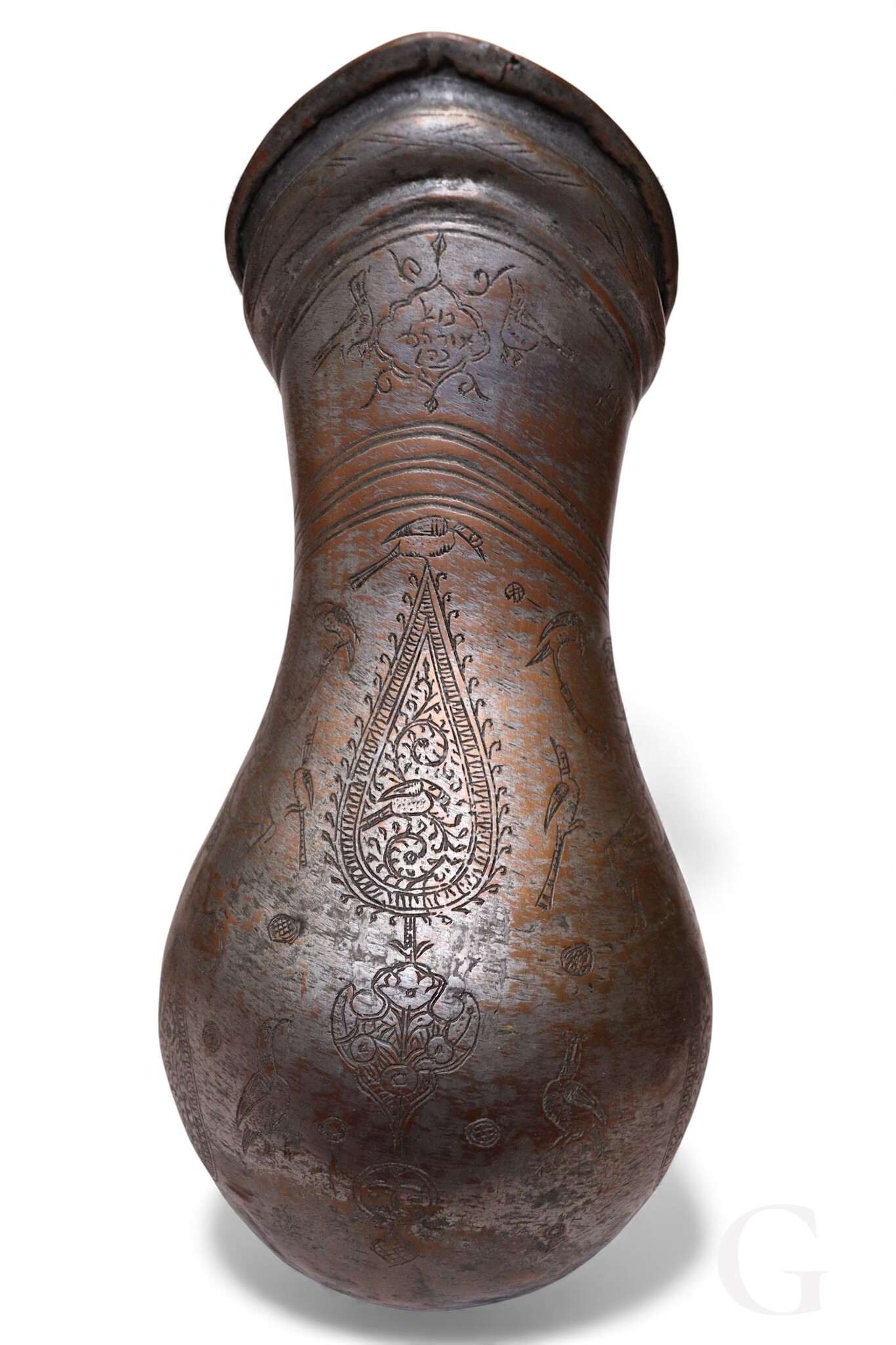Antique Islamic Tinned Copper Pitcher Middle Eastern Persian Antique 19th Century Ewer water jug Ewer 19th century Bukhara - Samarkand 25 - H