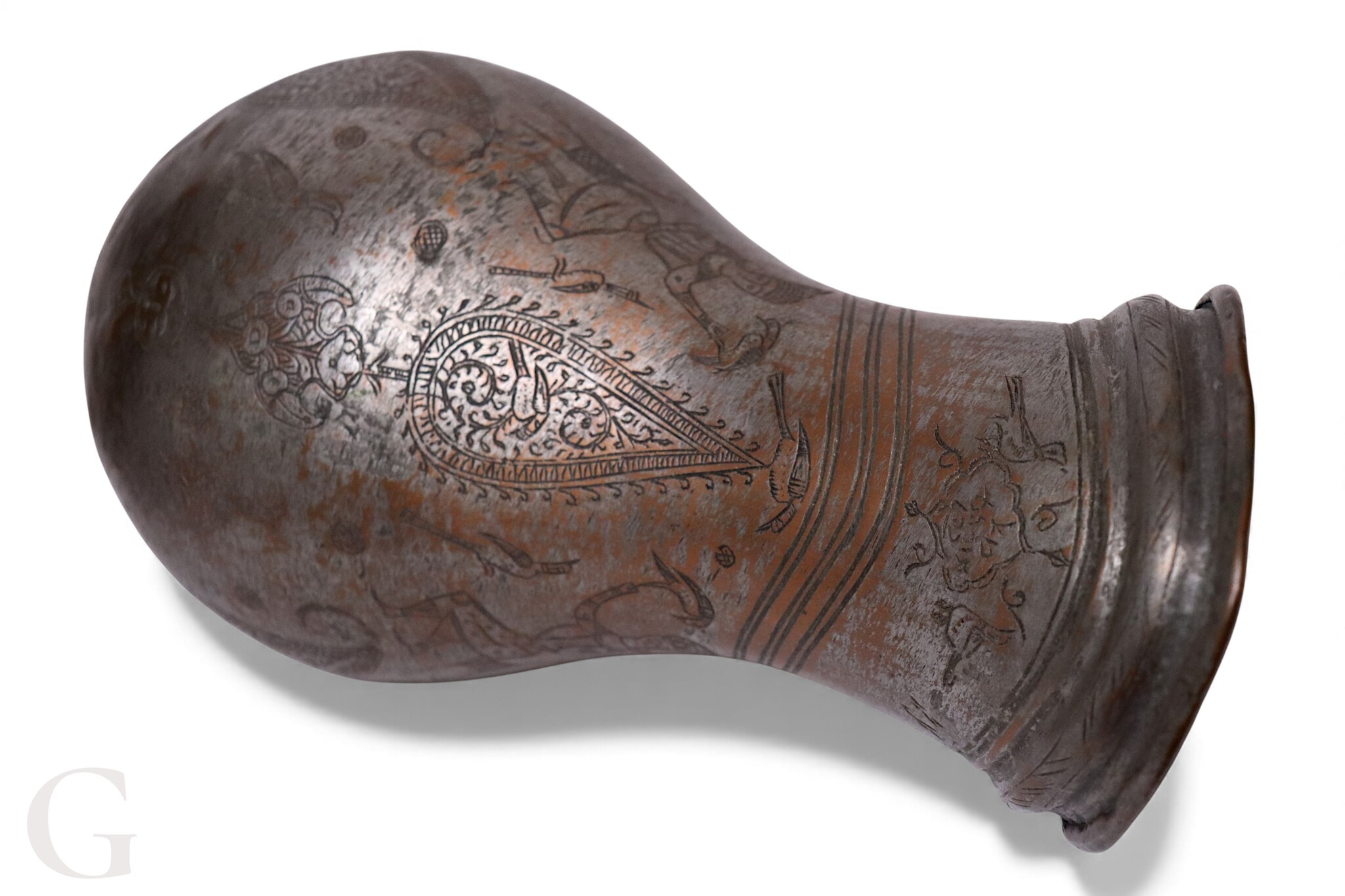 Antique Islamic Tinned Copper Pitcher Middle Eastern Persian Antique 19th Century Ewer water jug Ewer 19th century Bukhara - Samarkand 25 - H