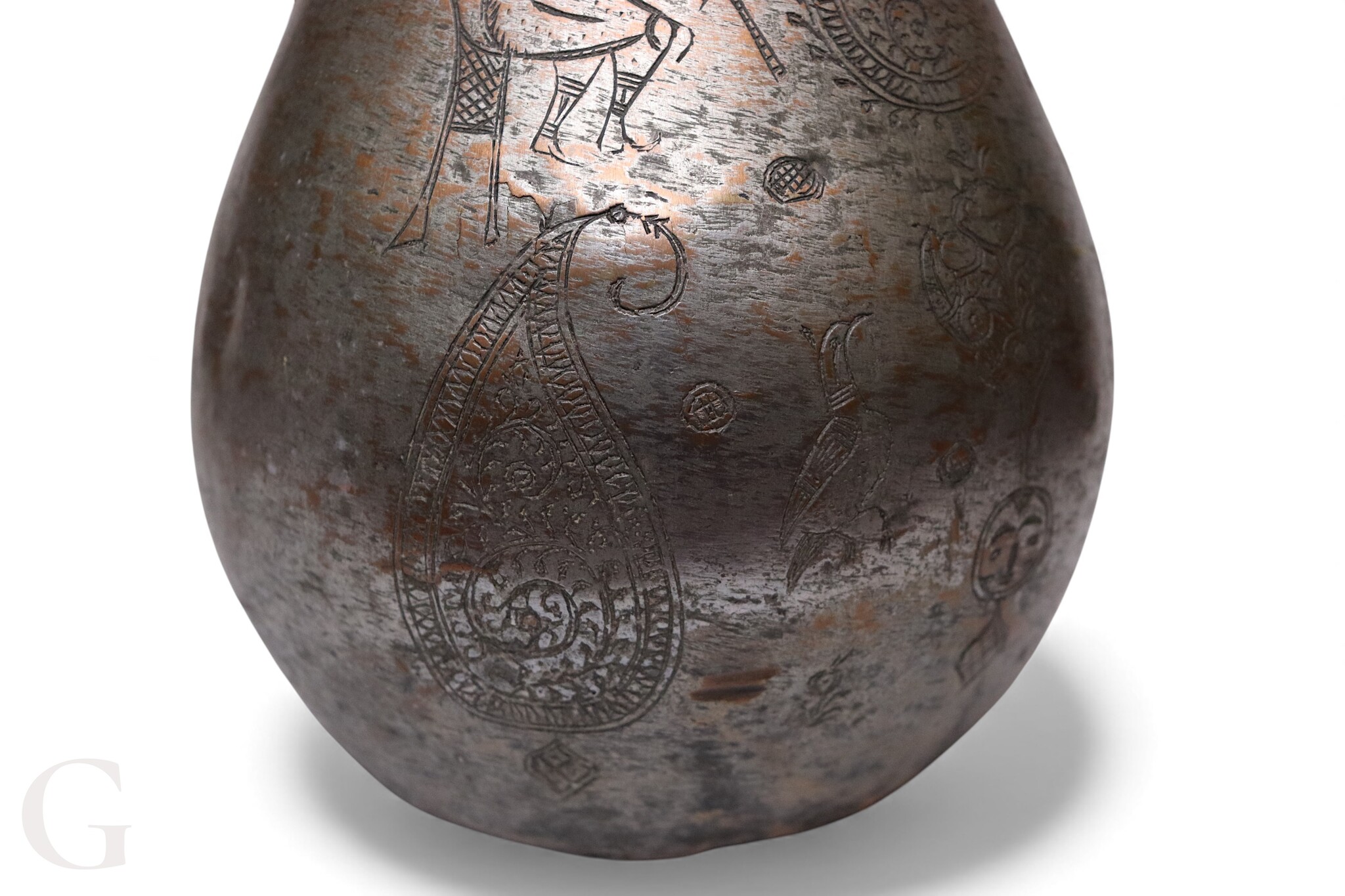 Antique Islamic Tinned Copper Pitcher Middle Eastern Persian Antique 19th Century Ewer water jug Ewer 19th century Bukhara - Samarkand 25 - H