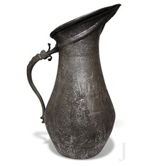 Antiker handgefertigter Wasserkrug aus gehämmertem Kupfer 25 - J