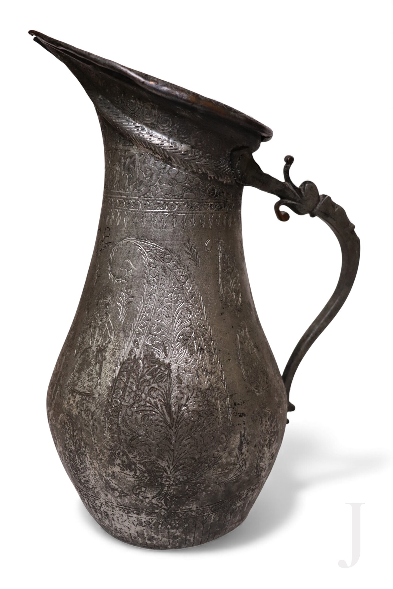 Antique Islamic Tinned Copper Pitcher Middle Eastern Persian Antique 19th Century Ewer water jug Ewer 19th century Bukhara - Samarkand 25 - J