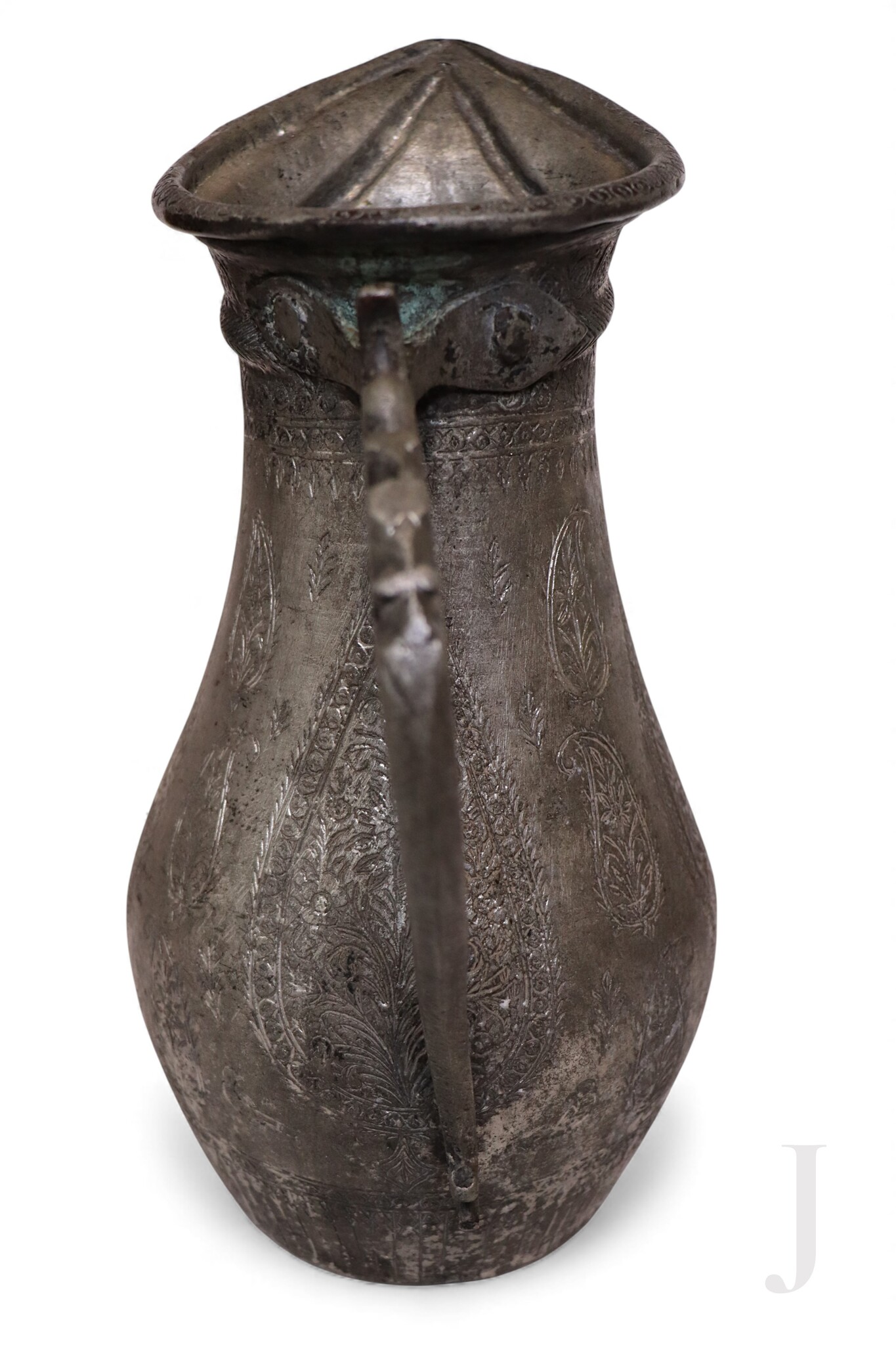 Antique Islamic Tinned Copper Pitcher Middle Eastern Persian Antique 19th Century Ewer water jug Ewer 19th century Bukhara - Samarkand 25 - J