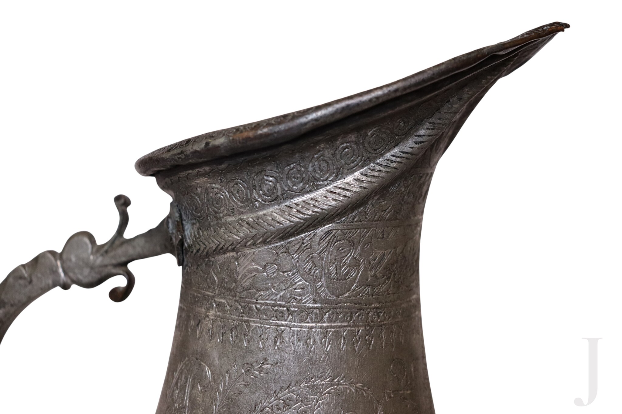 Antique Islamic Tinned Copper Pitcher Middle Eastern Persian Antique 19th Century Ewer water jug Ewer 19th century Bukhara - Samarkand 25 - J