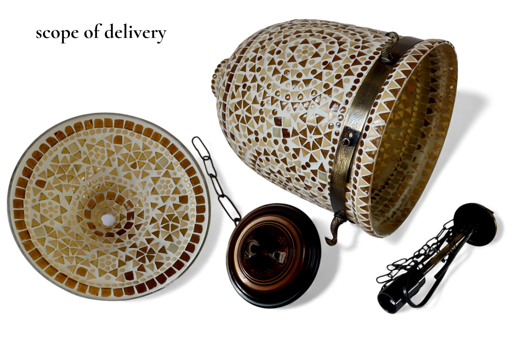 Glass Hundi Pendant Lamp With Single Fitting No:9