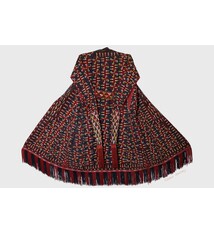 antique embroidered Woman’s Tekke Turkmen Mantle chyrpy robe Coat 19th Century  black 9052/23