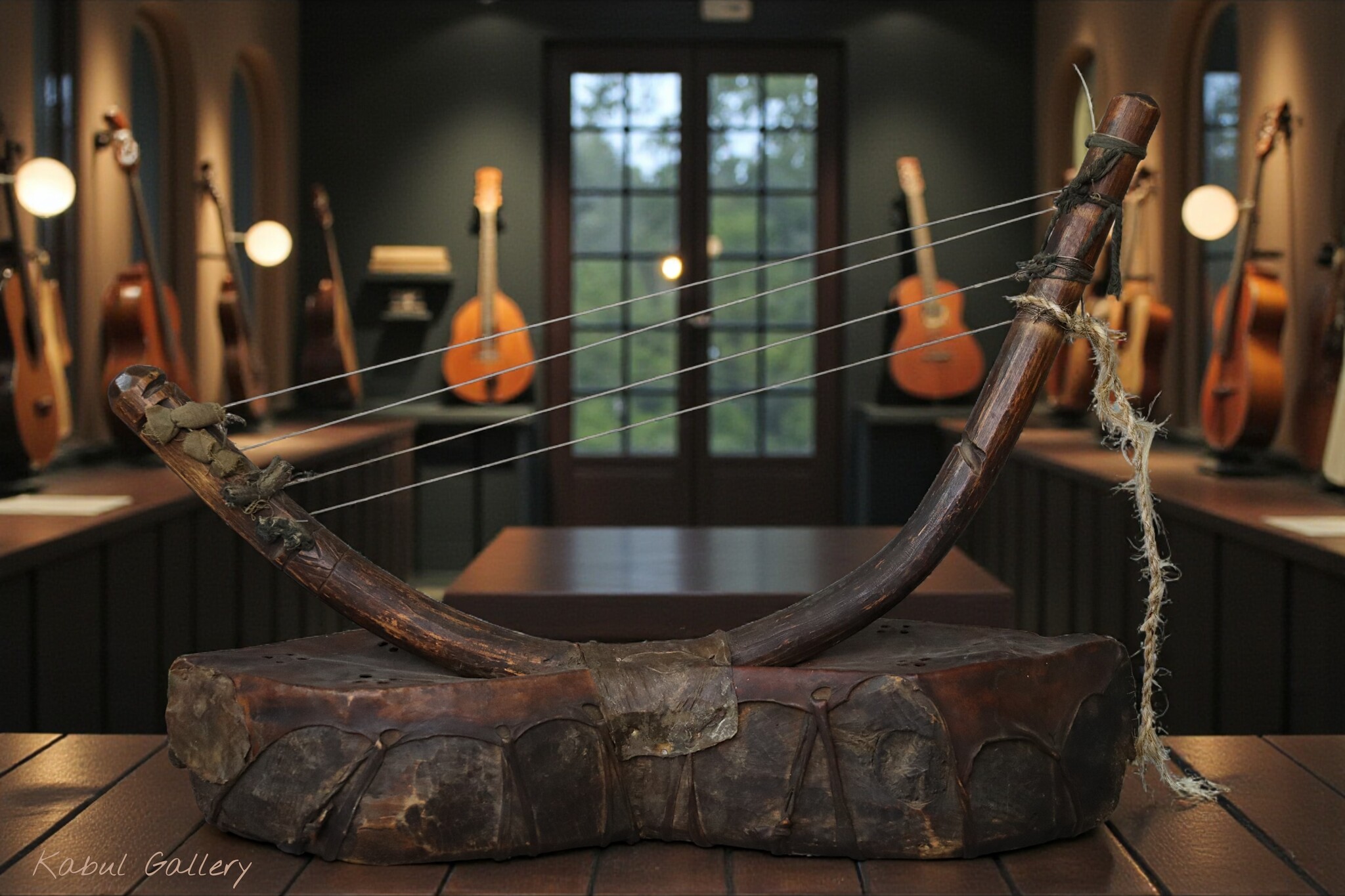 antik orient exotische Musikinstrument afghanistan Nuristan kohistan harp waj wuj musik Nr:26B