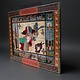 super fine quality Beautiful and rare Afghan silk rug, oriental rug with wood frame Calligraphy map of Afghanistan (XL)