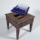 Unique Solid Wood Hand Carved Chess Table Chess Board & Chess Pieces Made From Lapis Lazuli Marble Handmade Chess Set from Afghanistan
