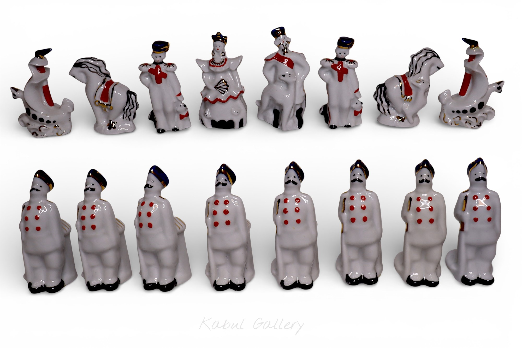 Moscow Russisches Porzellan schachspiel (Verbilki) Gardner-Fabrik (Blau) - 26