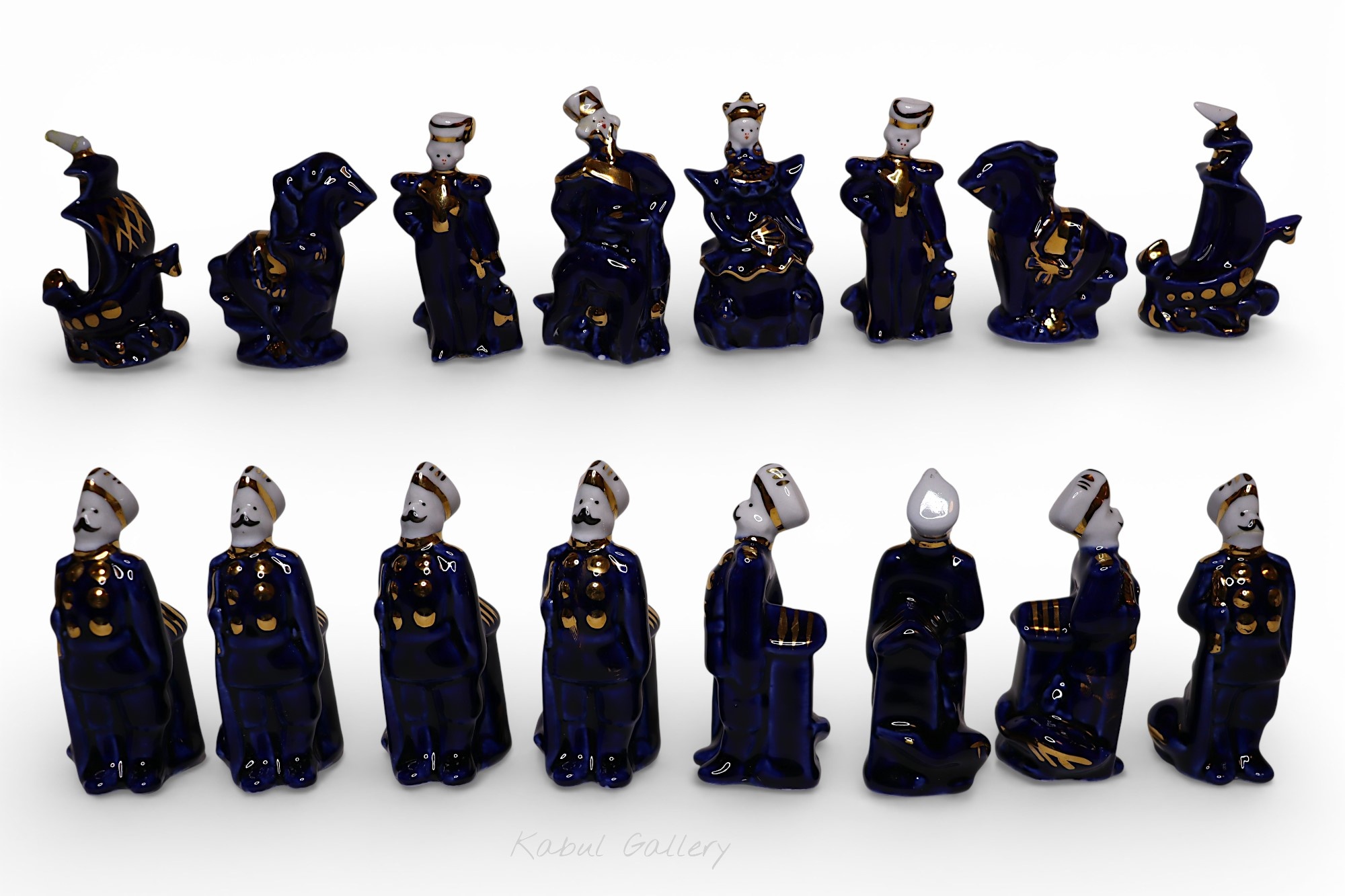 Moscow Russisches Porzellan schachspiel (Verbilki) Gardner-Fabrik (Blau) - 26