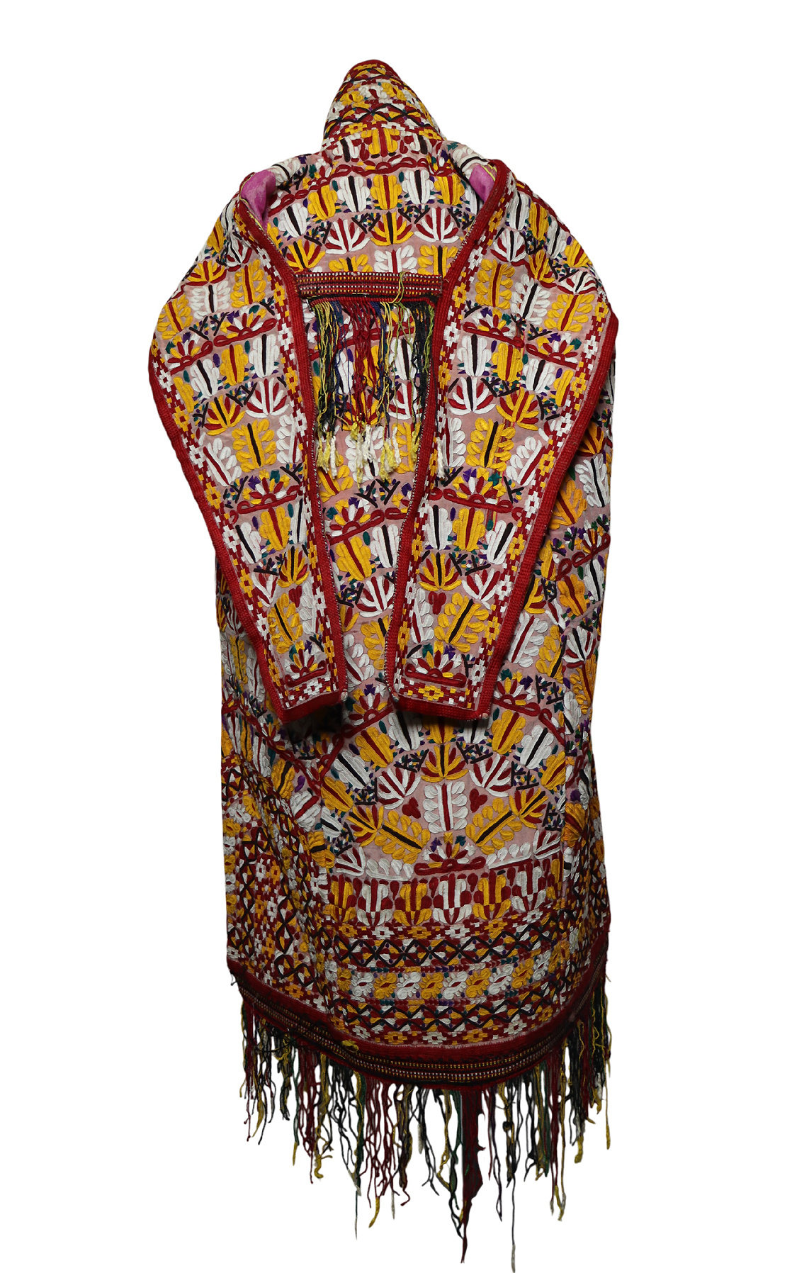 antique silk hand embroidered nomadic Turkmen Uzbek Afghan Ethnic Chapan coat Chirpy Turkmen Tekke Chyrpy Paranja  26A