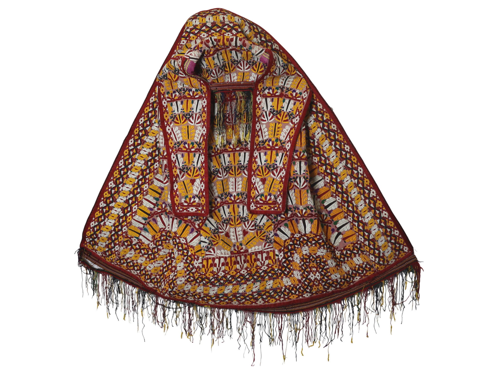 antique silk hand embroidered nomadic Turkmen Uzbek Afghan Ethnic Chapan coat Chirpy Turkmen Tekke Chyrpy Paranja  26A