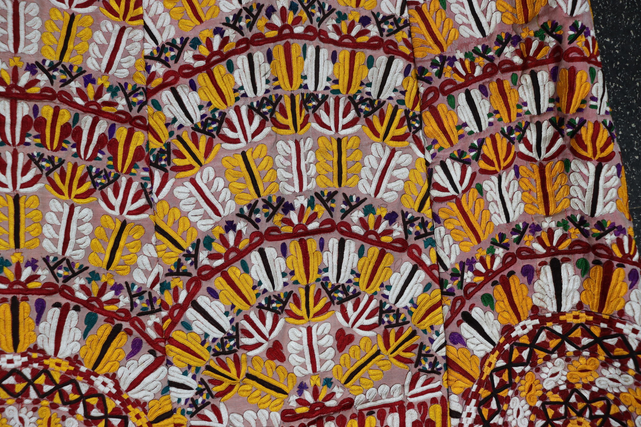 antique silk hand embroidered nomadic Turkmen Uzbek Afghan Ethnic Chapan coat Chirpy Turkmen Tekke Chyrpy Paranja  26A