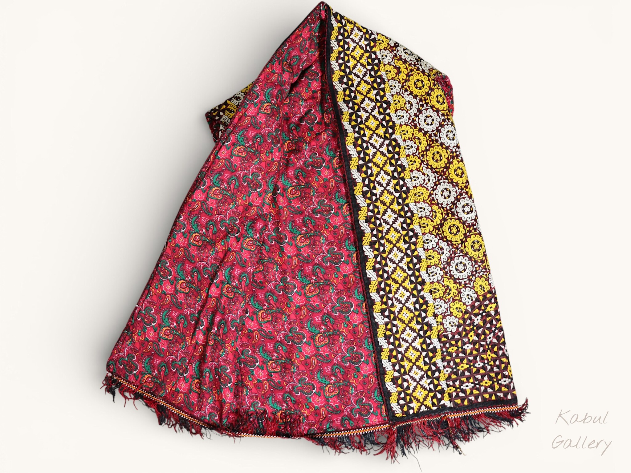 antique silk hand embroidered nomadic Turkmen Uzbek Afghan Ethnic Chapan coat Chirpy Turkmen Tekke Chyrpy Paranja  26B