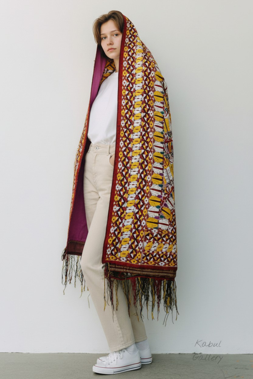 antik Orient Turkmenische Nomaden frauen Chirpy Mantel khalat afghan uzbek kleid afghanistan hand bestickte kostüm Chapan Paranja  Nr.26A