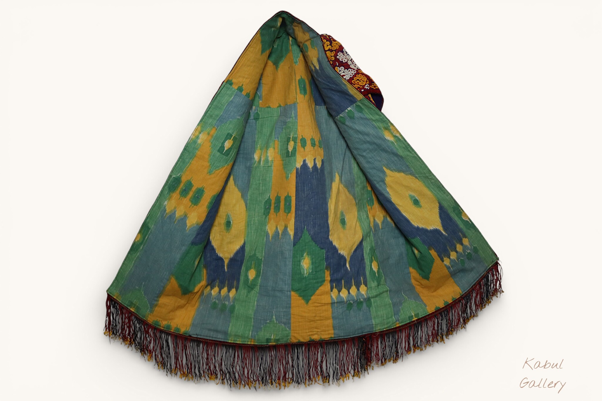 antique silk hand embroidered nomadic Turkmen Uzbek Afghan Ethnic Chapan coat Chirpy Turkmen Tekke Chyrpy Paranja  26C