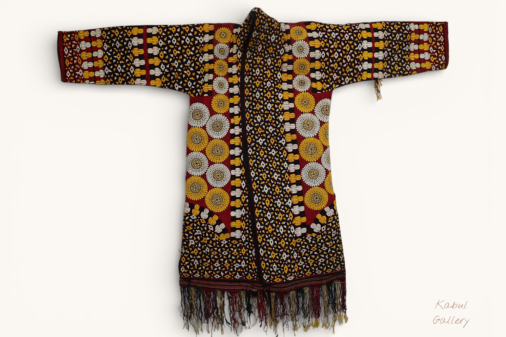 antique silk hand embroidered nomadic Turkmen Uzbek Afghan Ethnic Chapan coat Chirpy Turkmen Tekke Chyrpy Paranja  26D