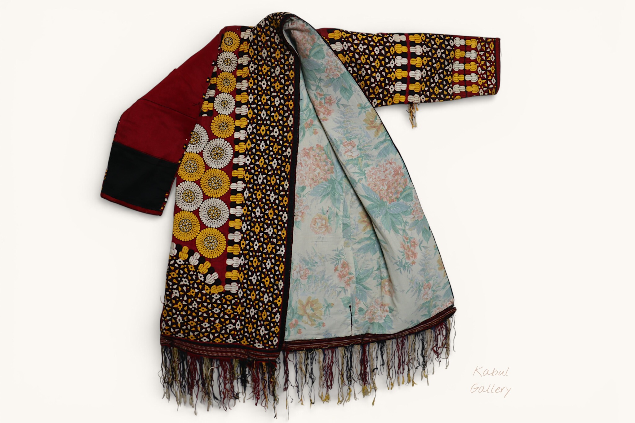 antique silk hand embroidered nomadic Turkmen Uzbek Afghan Ethnic Chapan coat Chirpy Turkmen Tekke Chyrpy Paranja  26D